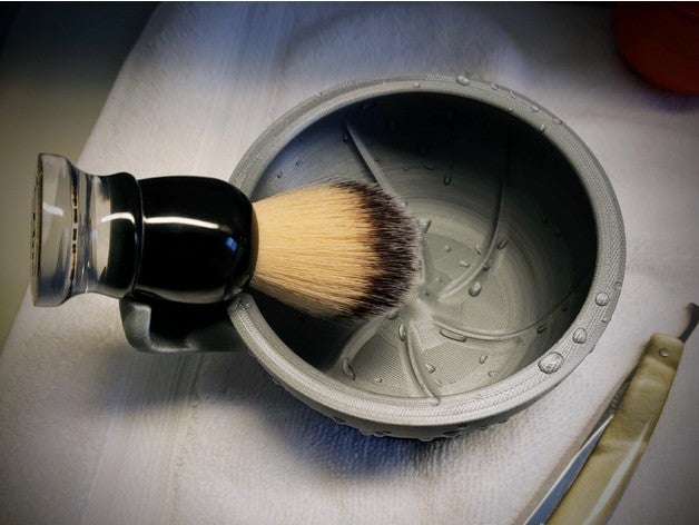 rasatura schiuma ciotola pennello resto bagno accessori per il veloce insaponare rasoio la barba shave brush holder stand da 3D print model - Mito3D