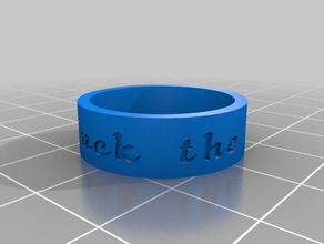 fuck system rings customized 3d print model - Mito3D
