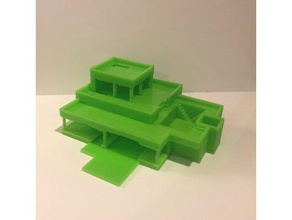 modern house sculptures 3d print model - Mito3D