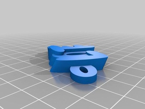 my customized iamburnys v2text name lotte keychains 3d print model - Mito3D