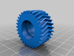 double helicoidal gear-engrenage chevron 3d printing tests 3d print model - Mito3D