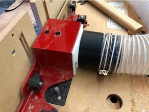 rousseau roteador de cerca 4 polegadas pó porta as ferramentas coletor poeira 3d print model - Mito3D
