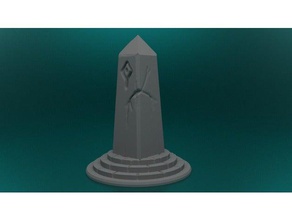 obelisco pilastro scatter terreno 3d la stampa 28mm dnd rpg da tavolo scenario wargames-giochi di guerra 3d print model - Mito3D