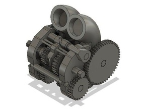 toroidal piston engine 2 speed gearbox models car concept gears transmission vehicle 3d print model - Mito3D