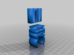 12 pvc grondaia del tetto a coda di rondine clip pixel 3d stampa 3d print model - Mito3D