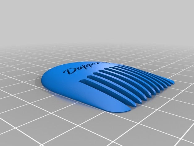 piccolo dapper pettine bagno personalizzato 3D print model - Mito3D
