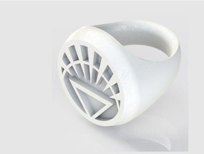 white lantern ring costume corps 3d print model - Mito3D