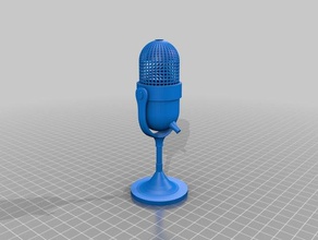 retro mikrofon deliği kablo etkinleştirin elektronik 3d print model - Mito3D