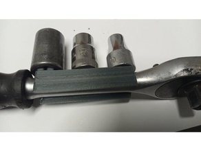 threepiecehalfinchsocket hand tools organizer socket wrench tool holder 3d print model - Mito3D