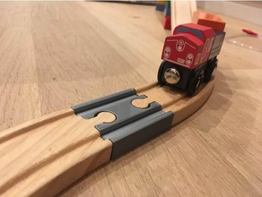 treno di legno traccia mini pista diritta femmina brio, ikea giocattolo gioco accessori freecad ferroviaria 3d print model - Mito3D
