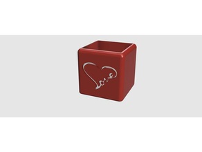 mini aşk kutusu pot açık bahçe 3d print model - Mito3D