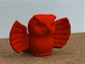 gufo ali spiegate animali 3d print model - Mito3D