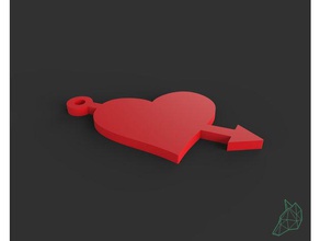 san valentino cuore di 3d la stampa keychain Stampante gadget amore fatto l'italia portachiavi 3d print model - Mito3D