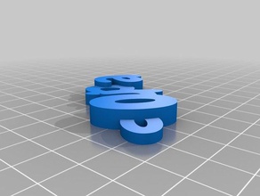 'oupa' Schlüsselanhänger angepasst 3d print model - Mito3D