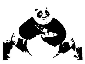 kung fu panda Schablone 2d Kunst dreamworks logo Film dragon warrior 3d print model - Mito3D