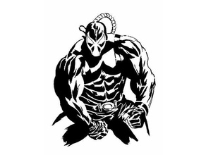 bane stencil 2 2d art batman cartoon comic dc comics dark knight venom