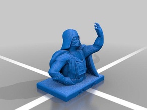 darth vader bust base sculptures star wars 3d print model - Mito3D