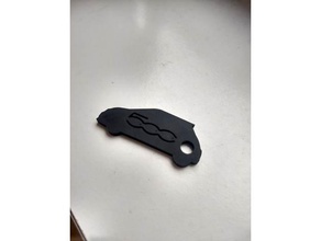 fiat 500 keyring automotive car keychain keychains key chain 3d print model - Mito3D