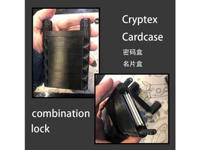 cryptex-cardcase Zahlenschloss diy safe mit cryptex puzzle Brief 3d print model - Mito3D