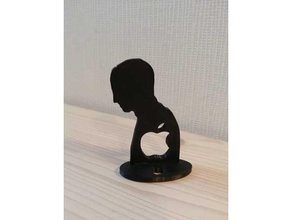 steve jobs silhouette sculptures 3d print model - Mito3D