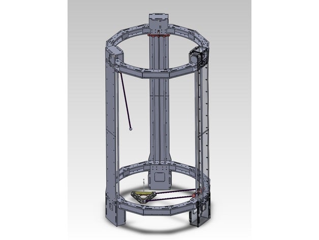 büyük delta cnc modüler çerçeve 3d yazıcılar yazıcı lm12uu nema17 reprap 3D print model - Mito3D