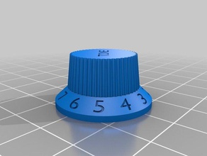 fender strat knob music amp amplifier bass dial electric guitar left lefthand potentiometer right righthand sound stratocaster tone volume 3d print model - Mito3D
