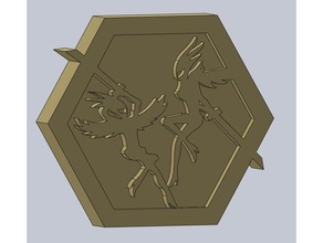 killer queen gioco arcade logo i segni loghi Logo 3d 3d print model - Mito3D