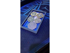 coin card diy 2mm 3mm 5mm holder money slim wallet slot 3d print model - Mito3D