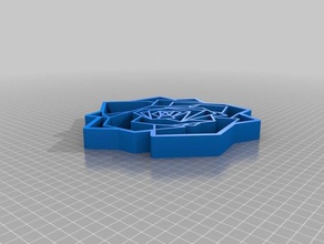 mon personnalisés origami rose décor 3d print model - Mito3D
