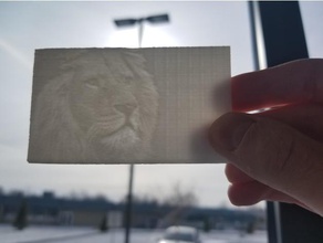 lionhead 2d art tête de lion lithophane 3d print model - Mito3D