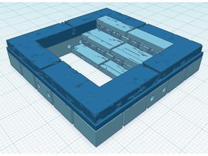 openforge cortada la mitad escaleras de piedra hacia abajo 3d impresión mazmorra openforge2 azulejo 3d print model - Mito3D