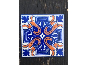 azulejo portoghese di piastrelle arredamento 3d print model - Mito3D