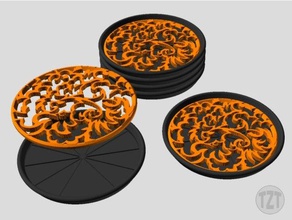 modular coasters mix match household 3d print model - Mito3D