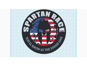 spartan race usammu2 3d drucken flag maga magnet Mosaik-palette prusa i3 spartan-Helm finish line youll wissen 3d print model - Mito3D