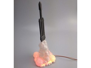 la costumbre del led pcb arduino baja poli falcon heavy las esculturas luz remix spacex cohete de 3d print model - Mito3D