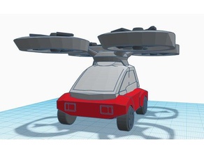 audi taxi aéreo versión v2 vehículos 28mm el cyberpunk los juegos de azar octocopter scifi shadowrun 3d print model - Mito3D