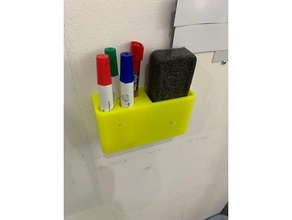 4x marker dry erase eraser whiteboard wall mount office expo holder 3d print model - Mito3D