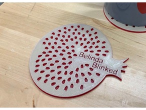 melograno coaster remix belinda sbatté le palpebre cucina pranzo 3d print model - Mito3D
