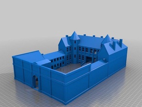 h&ocirctel particulier des bâtiments les structures de l'architecture à l'échelle ho 3d print model - Mito3D