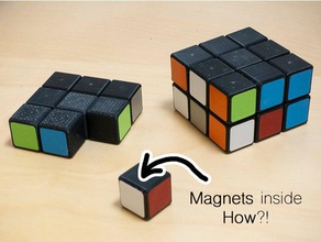 encapsulé aimant rubix cube mécanique les jouets dé magnétique 3d print model - Mito3D
