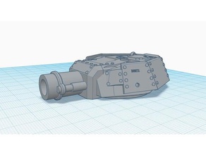 leman russ t34 bull dog turret 40k mod models gun tank warhammer 3d print model - Mito3D