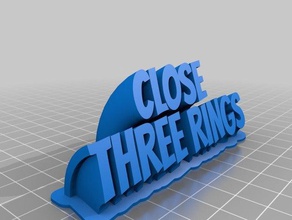 my customized sweeping 2-line close three rings office 3d print model - Mito3D