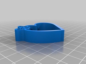 doce coração cortador de cookie 3d impressão 3d print model - Mito3D