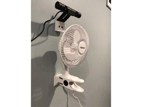 clip-Ventilator-Wand-mount - Organisation fan mount holmes 3d print model - Mito3D