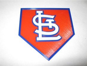 st louis cardinals home plate logo signs logos 3d print model - Mito3D