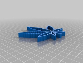 marijuana leaf cookie cutter 3d printing 3d print model - Mito3D
