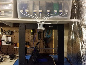 kuru kutu bowden filament dağıtıcı 3d yazıcı aksesuarlar monte edin drybox filaman biriktirme tutucu rubbermaid 3d print model - Mito3D