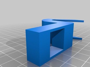 cubique, crochet de montage bureau cubique 3d print model - Mito3D