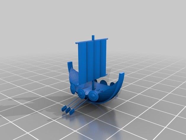 viking longboat Fahrzeuge 3D print model - Mito3D