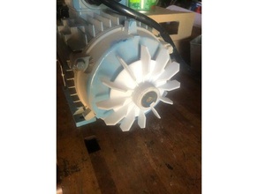 electric motor cooling fan 24mm shaft machine tools centrifugal lathe milling 3d print model - Mito3D